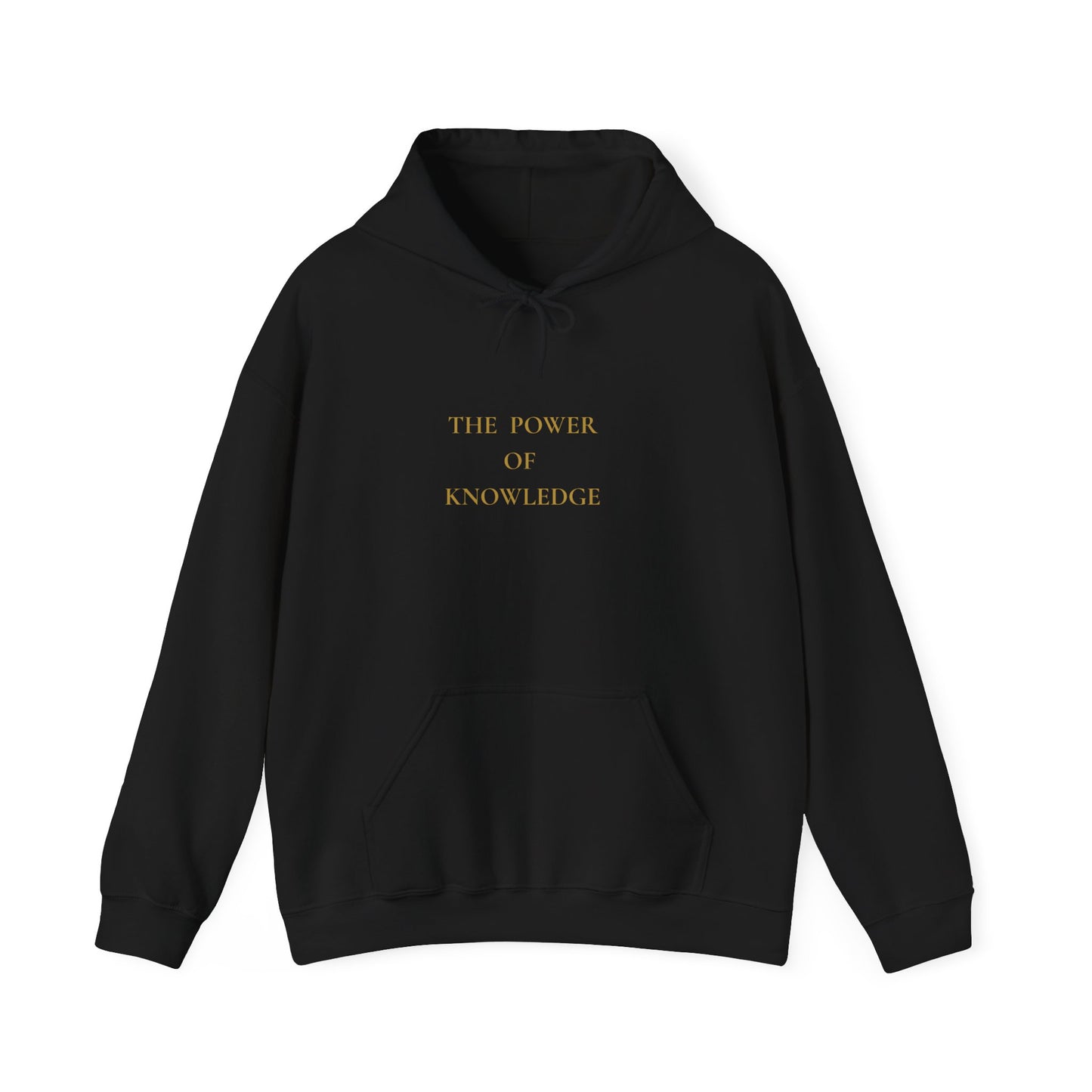 THE POWER OF KNOWLEDGE Hoodie — Minimal Gold 'GJ' Monogram Casual Pullover