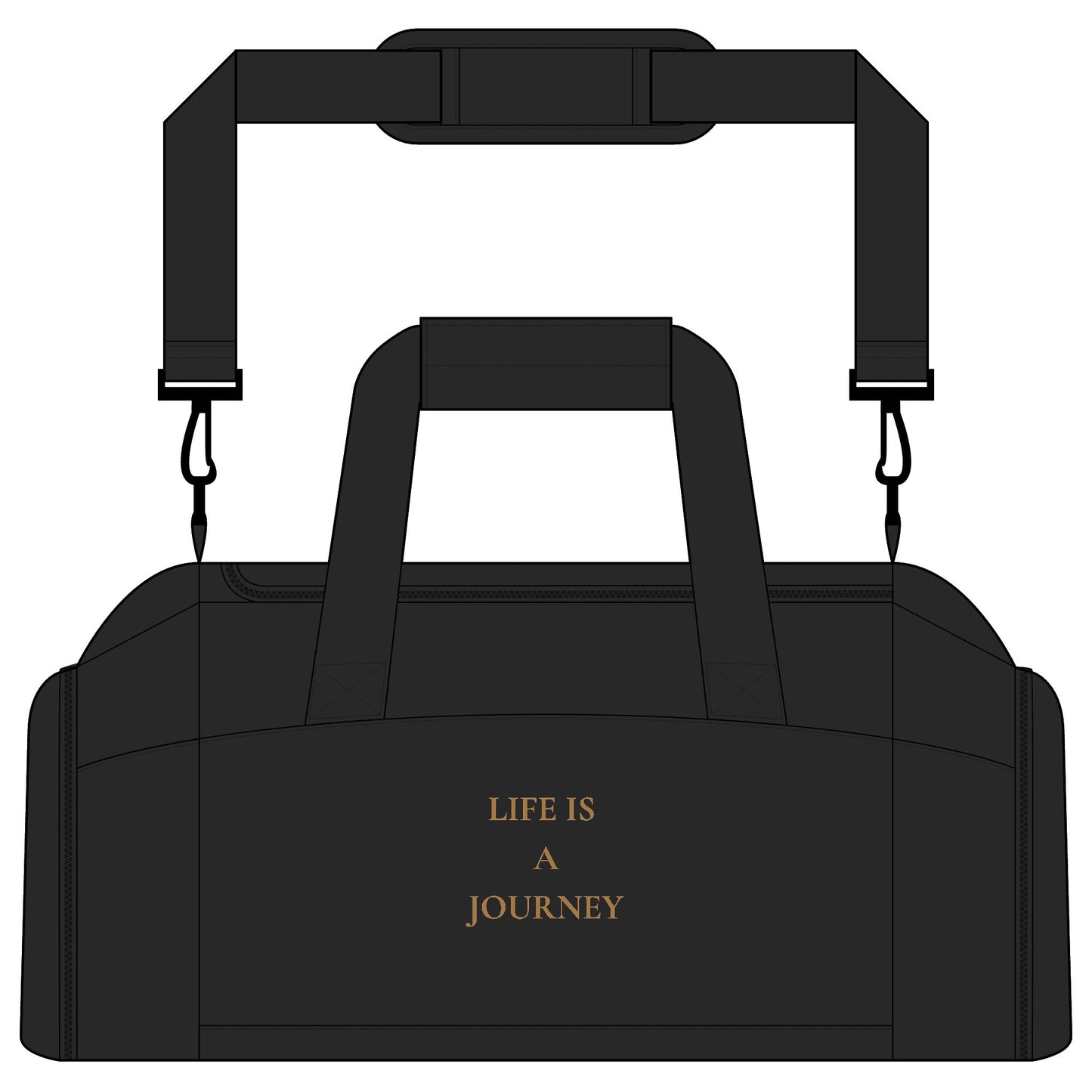 Gym Bag — "Life Is A Journey" Inspirational Duffle for Travel & Fitness