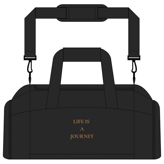 Gym Bag — "Life Is A Journey" Inspirational Duffle for Travel & Fitness